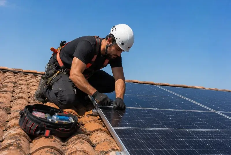 Maintenance et monitoring de panneaux solaires au Bouchet-Mont-Charvin